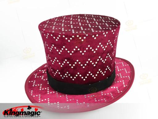 高品质折叠魔术帽(红色波浪)