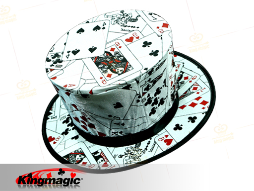 折叠魔术帽(扑克图案)